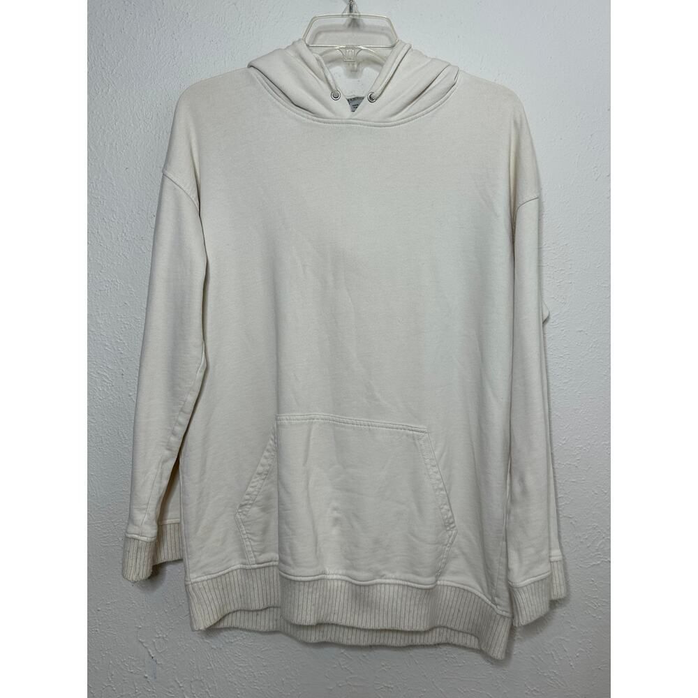 ALLSAINTS Woman's Size Small Oversized Cream Hoodie Ribbed cuffs lux relaxed fit